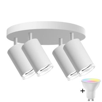  LED RGBW dimmelhető fürdőszobai spotlámpa TURYN 4xGU10/6,5W/230V IP44 fehér  kép