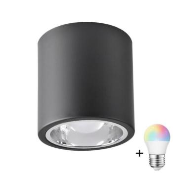 LED RGBW dimmelhető spotlámpa JUPITER 1xE27/6,5W/230V átm. 13 cm fekete  kép