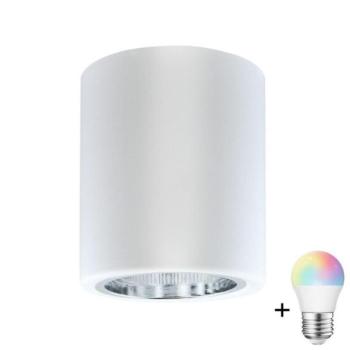  LED RGBW dimmelhető spotlámpa JUPITER 1xE27/6,5W/230V, átmérő 9,8 cm, fehér  kép