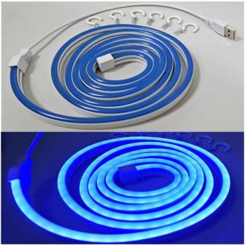  LED Rugalmas Szalag NEON LED/5V USB 1,8 m kék  kép