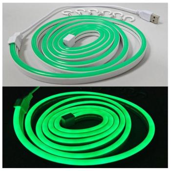  LED Rugalmas Szalag NEON LED/5V USB 1,8 m zöld  kép