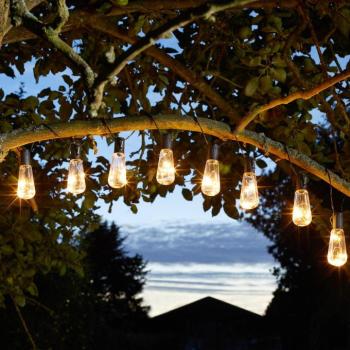 LED-Solar-Lichterkette Eureka Vintage, 10 izzós, IP44 kép