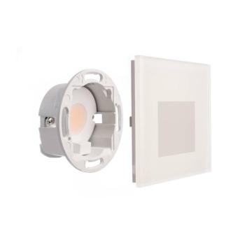 LED süllyesztett fali lámpa SET Alwaid, matt üveg, 8 x 8 cm, 2.700 K kép