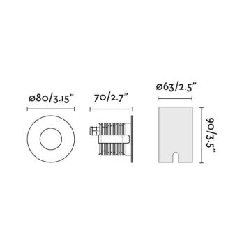 LED süllyesztett spotlámpa, fekete, Ø 8 cm, alumínium/rozsdamentes acél kép