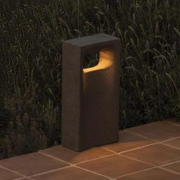 LED talapzati világítás Glint, 2700K, 40 cm, szürke, beton, IP55 kép