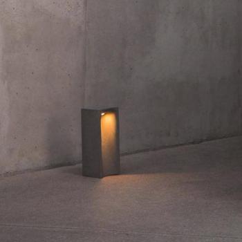 LED talapzati világítás Grot, 3000K, szürke, beton, IP55, magasság 40 cm kép