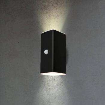 LED újratölthető kültéri fali lámpa 3788015, fekete, szenzoros, fel/le, fel/le kép