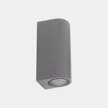 LEDS-C4 Eko Double kültéri fali lámpa, szürke, szélesség 7 cm, alumínium kép