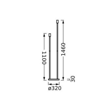 LEDVANCE állólámpa Decor Stick 2-lámpás, magasság 146cm, sötétszürke kép