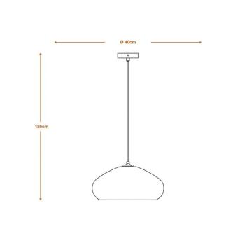 LEDVANCE Csepp függőlámpa, Ø 40 cm, barna, hullámkarton, E27 kép