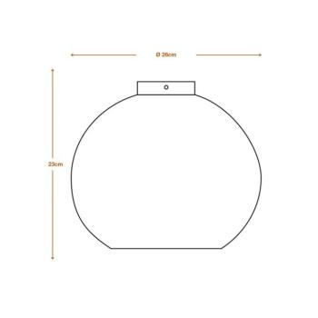LEDVANCE mennyezeti lámpa Gömb, Ø 26 cm, barna, hullámkarton, E27 kép