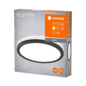 LEDVANCE Orbis Ultra Slim, fekete, Ø 23,5 cm kép