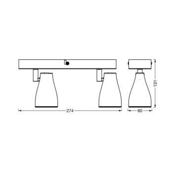 LEDVANCE Pear LED-spot GU10 2 izzó szürke kép
