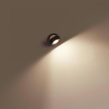 LEDVANCE Pluto LED fali spotlámpa, acél, fa, fekete kép