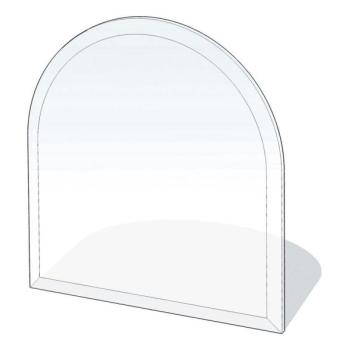 Lienbacher Üveg kandalló alá 800x800x8 mm félíves  kép