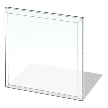 Lienbacher Üveg kandalló alá 800x800x8 mm négyzet  kép