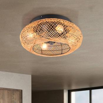 Lillesand mennyezeti ventilátor világítással, csendes, Ø 50 cm, távirányítóval kép