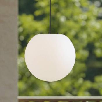 Lindby Alea kültéri függesztett lámpa, fehér, műanyag, Ø 38 cm kép