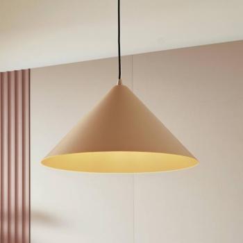 Lindby függőlámpa Clarine, bézs, Ø 50 cm, fém kép