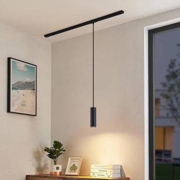 Lindby függőlámpa Linaro, 20 cm, fekete, 1-fázisú, GU10 kép