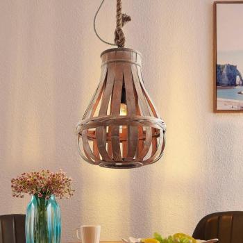 Lindby Haruno függő lámpa rattan, 33 cm kép
