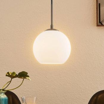Lindby Jurian függesztéklámpa, 1 lámpa, nikkel/opal kép