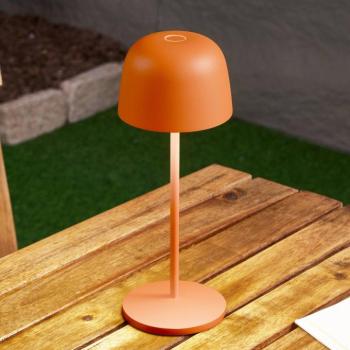 Lindby LED akkumulátoros asztali világítás Arietty, narancssárga, dimmelhető, kép