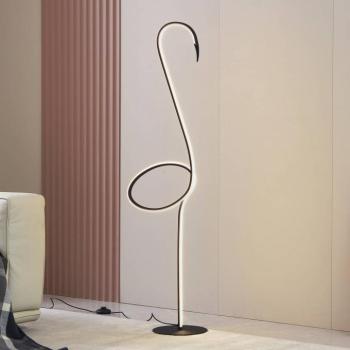 Lindby LED állólámpa Pajaro, 130 cm, fekete, CCT, fényerőszabályzó, kép