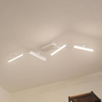 Lindby LED-es reflektor Eldrin, fehér, 4-fényes, fénycsík, fényszalag kép