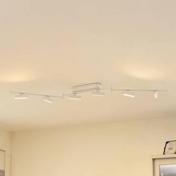 Lindby LED-es reflektor Eldrin, fehér, 6-fényes, fénycsík, fényszalag kép