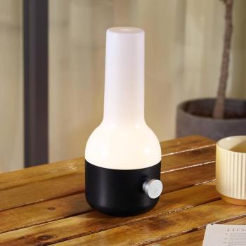 Lindby LED-es, újratölthető kültéri asztali lámpa Isaline, fekete, kép