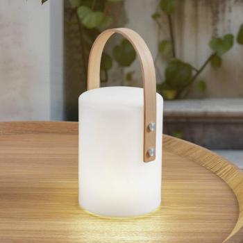 Lindby LED-es újratölthető kültéri asztali lámpa Juria, fehér, CCT, IP44 kép