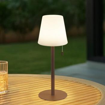 Lindby LED-es újratölthető lámpa Azalea fekete alumínium CCT állítható kép