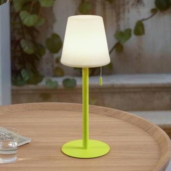 Lindby LED-es újratölthető lámpa Azalea sárga alumínium CCT állítható kép