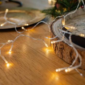 Lindby LED fénylánc Yven, 30 lámpa, 320 cm, időzítővel kép
