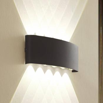 Lindby LED kültéri fali lámpa Ithan, 5 lámpás, antracit, fém kép