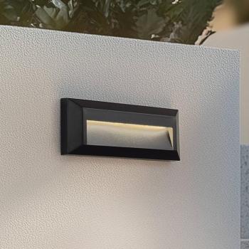 Lindby LED kültéri fali lámpa Peker, fekete, 2 darabos szett, PC kép