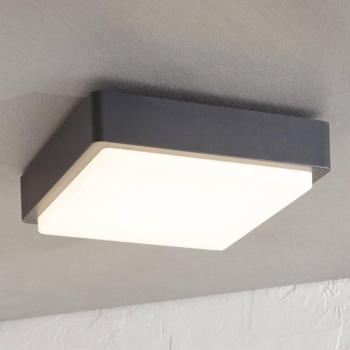 Lindby LED kültéri mennyezeti lámpa Nermin, 22 cm, IP65, szögletes, szögletes kép