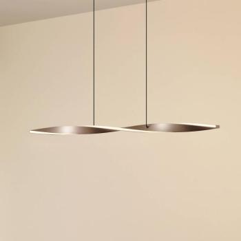 Lindby LED lógó világítás Jaren, fekete/barna, 100 cm, CCT kép