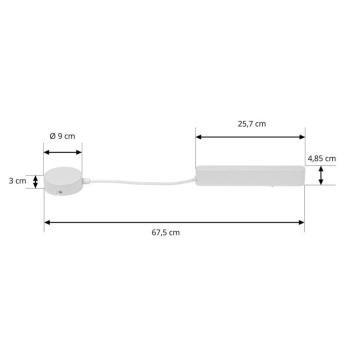 Lindby LED meghajtó Lumaro, fehér, hossza 67,5 cm, 100W kép