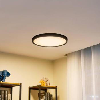 Lindby LED mennyezeti lámpa Pravin, Ø 50 cm, 3.000 K, fekete kép