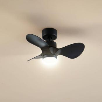 Lindby LED mennyezeti ventilátor Enon, fekete, DC motor, csendes kép