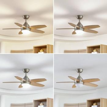 Lindby LED mennyezeti ventilátor Klasika, DC, csendes, 106 cm, CCT kép