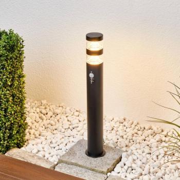 Lindby LED ösvény lámpa Lanea, 60 cm, fekete, érzékelő, IP44 kép