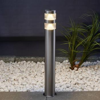 Lindby LED ösvény világítás Lanea, 60 cm, szürke, rozsdamentes acél, IP44 kép