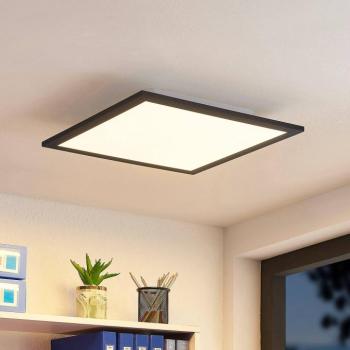 Lindby LED panel Nelios, 40 x 40 cm, CCT, fekete, fém kép