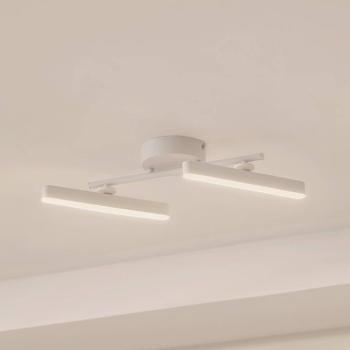 Lindby LED reflektor Eldrin, fehér, 2-lámpás, fénycsík, fényszalag kép