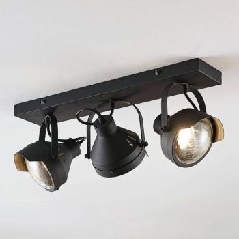Lindby mennyezeti spotlámpa Henega, 52 cm, fekete, 3 lámpás, 3 fényszóró kép