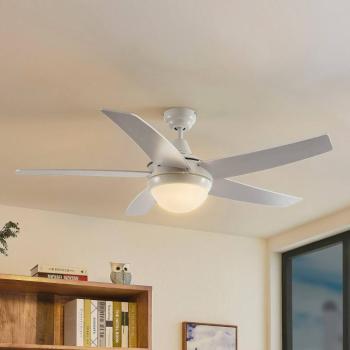 Lindby mennyezeti ventilátor világítóval Auraya, csendes, fehér, 130cm kép