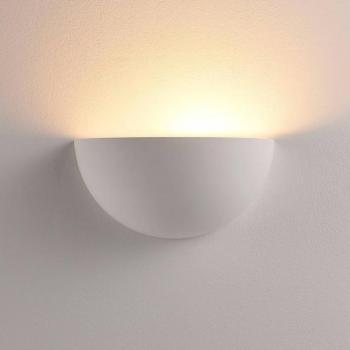 Lindby Narin falmosó, fehér, gipsz, félkör alakú, 28cm kép
